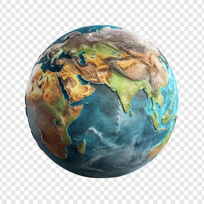 Earth science isolated transparent background