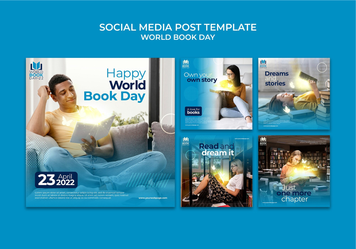 Gradient world book day template