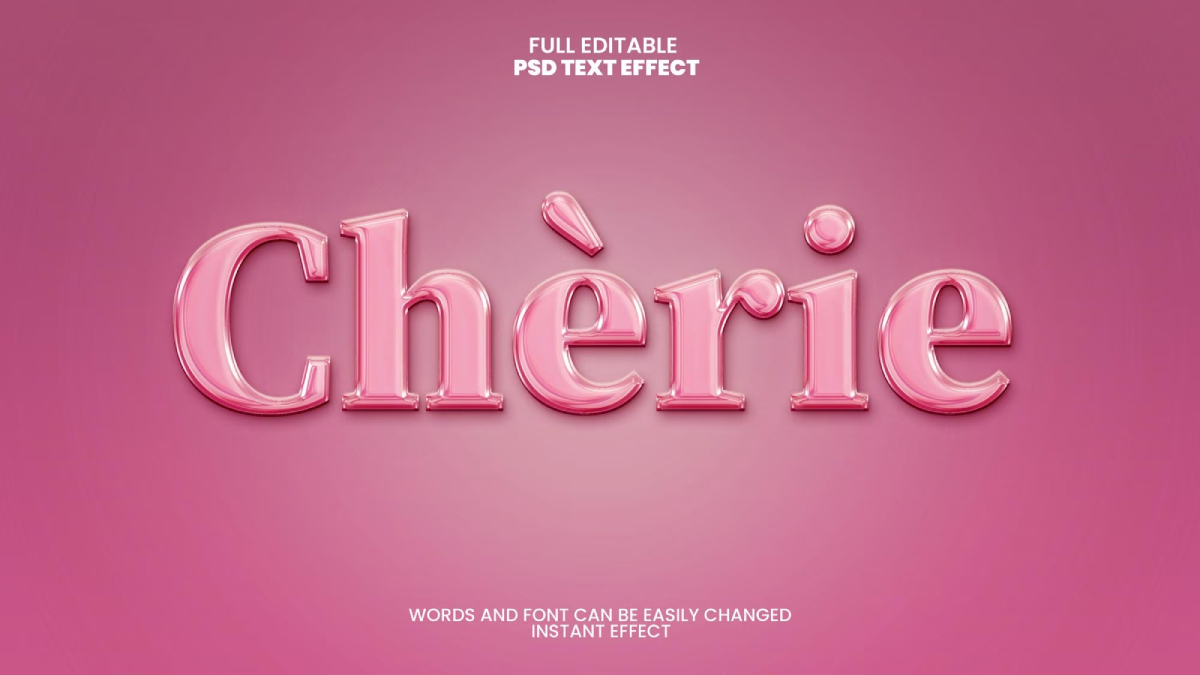 Shining pink text effect