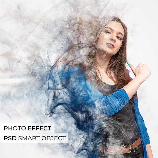 Smoke dispersion photo effect