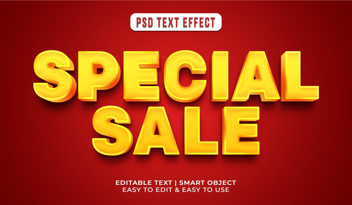 Special sale text effect title