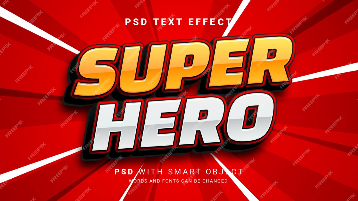Superhero series text effect