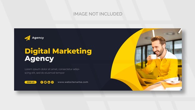 Digital marketing facebook cover and web banner template