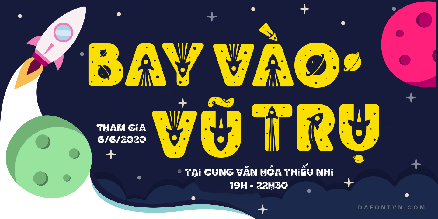 Font Space Quest Việt Hóa - Phong cách không gian