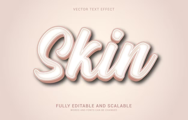 Editable text effect skin style
