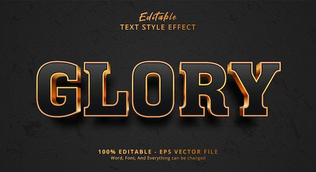 Glory editable text effect