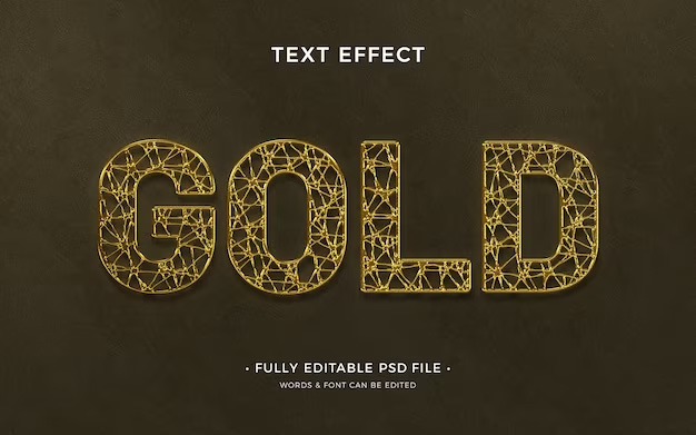 Gold text effect
