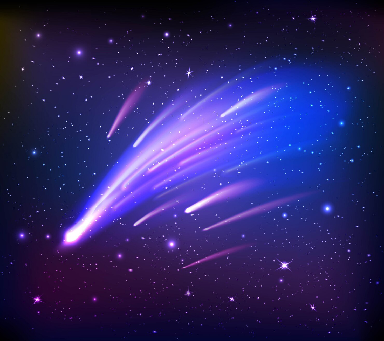 Space scene with comets background