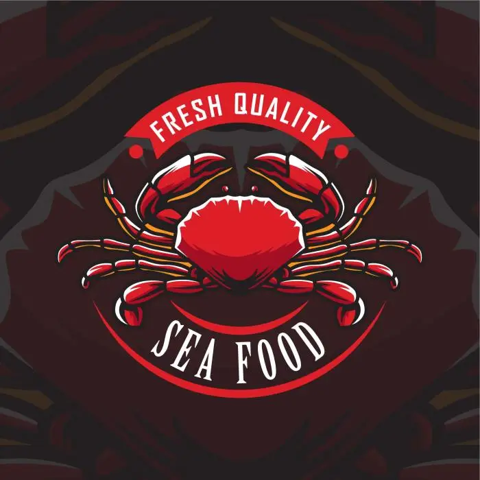 Crab seafood logo illustration