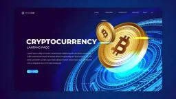 Cryptocurrency exchange landing page template