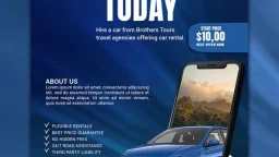 Luxury car rental social media and instagram post psd template