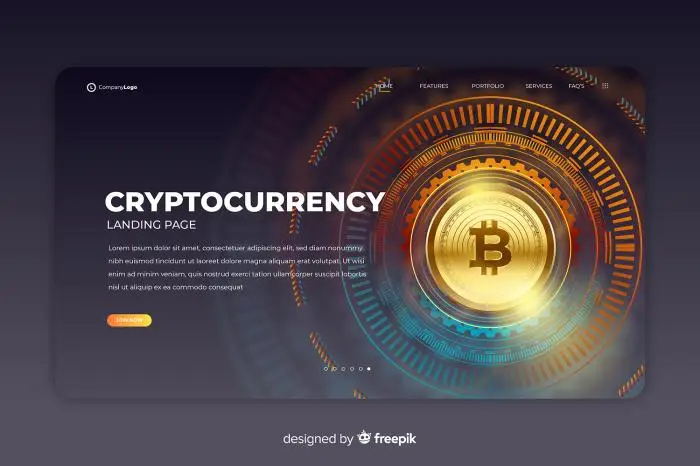 Cryptocurrency landing page