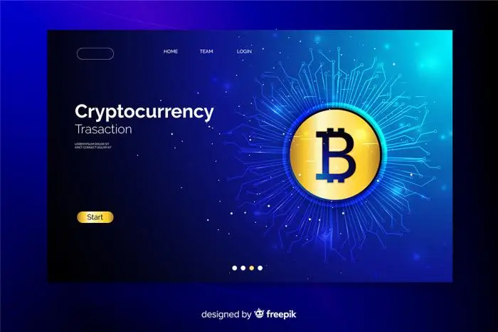 Cryptocurrency landing page