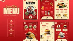 Modern food menu design template