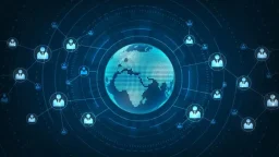 Modern world communication technology network background