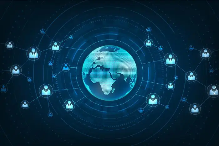 Modern world communication technology network background