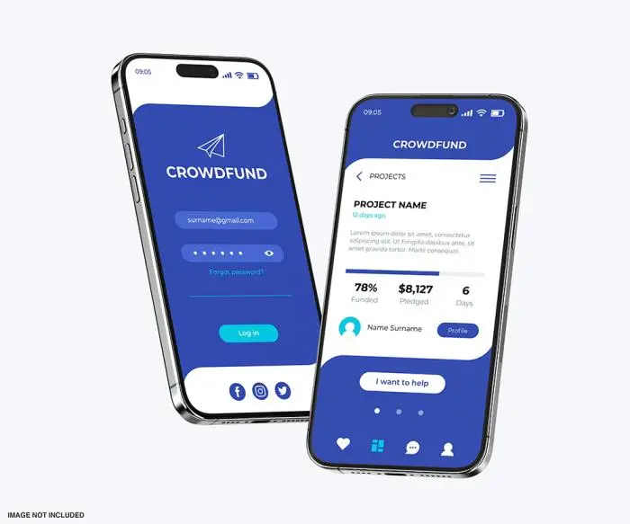 Mobile app screen mockup