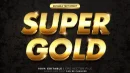 3d luxury super gold sparkle text style effect template editable text effect