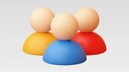 3d realistic group of people team work concept vector illustration