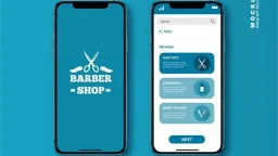 Mobile app mockup in two views fully editable psd file