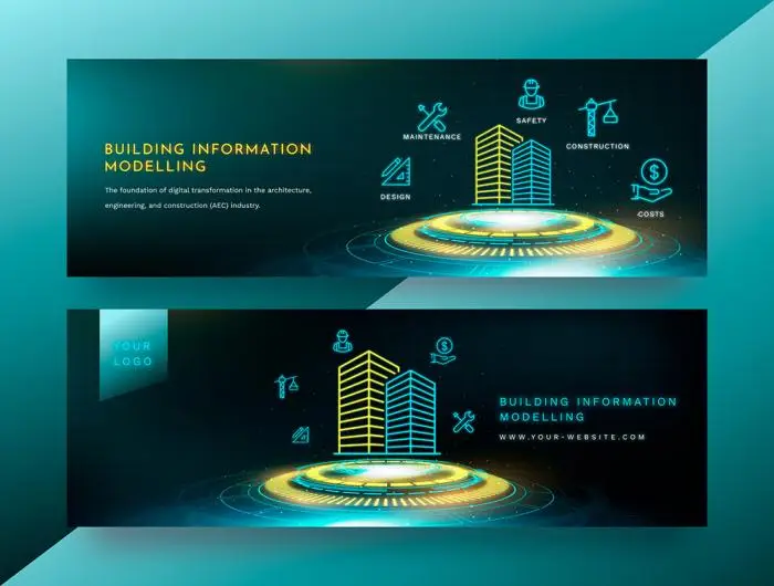 Gradient bim horizontal banner