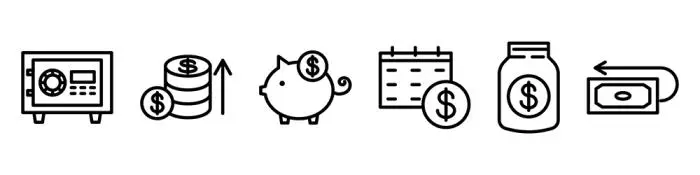 Vector money savings icon set editable stroke collection of line business icons rela