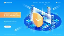 Website security and data protection illustration