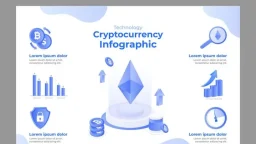 Gradient abstract technology infographic