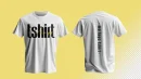 Custom tshirt mockup white front and back yellow background