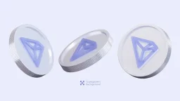 3d silver tron trx coin set with blue glass logo realistic metallic cryptocurrency asset is