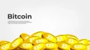 Bitcoin btc banner. Bitcoin cryptocurrency concept banner background.