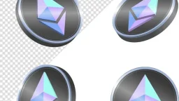 Ethereum coin 3d