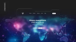 Glass morphism mockup