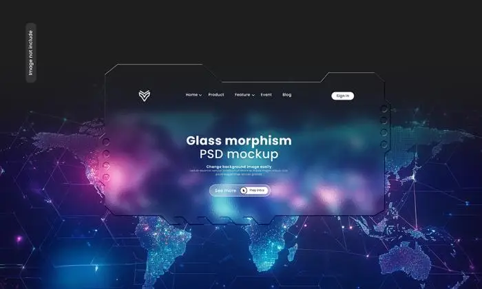 Glass morphism mockup