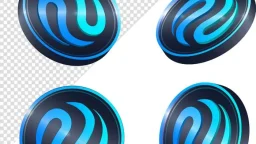 Injective inj coin 3d illustration token cryptocurrency vector logo icon svg ai