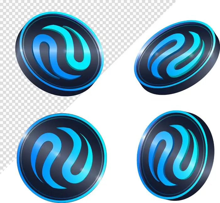 Injective inj coin 3d illustration token cryptocurrency vector logo icon svg ai