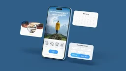 Phone 14 pro isometric mockup design of mobile app screens with separated popup