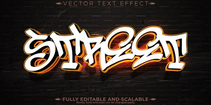 Graffiti text effect editable spray and street text style