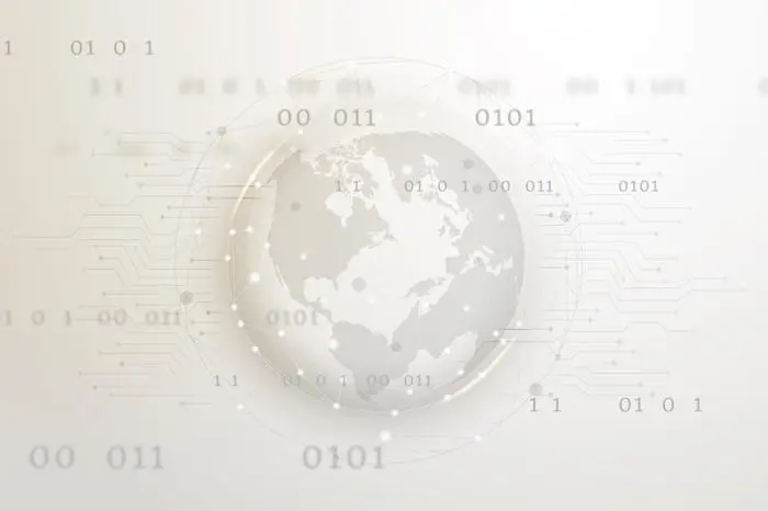 Futuristic global network technology vector