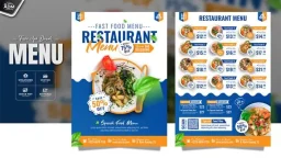 Special food restaurant menu design template for your business